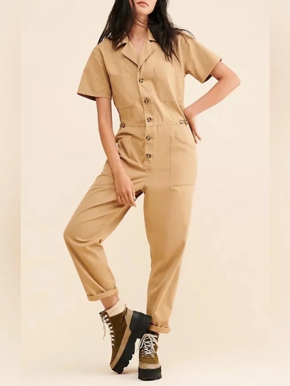 Pistola Jumpsuit Bone Grover Short Sleeve Field JumpSuit